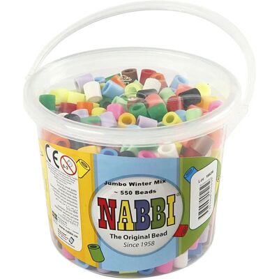 Nabbi Kunsthåndværk Legetøj - 10x10 mm, Jumbo, Blandede farver Nabbi Kunsthåndværk Legetøj - 10x10 mm, Jumbo, Blandede farver