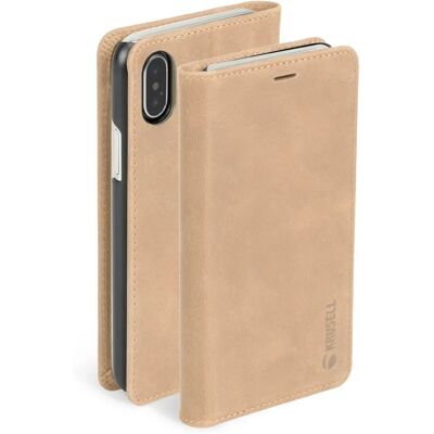 Krusell Sunne 4 Card Hülle - iPhone XS Max Beige Krusell Sunne 4 Card Hülle - iPhone XS Max Beige