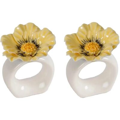 Byon Poppy Beigefarbene Serviettring-Set 2er Byon Poppy Beigefarbene Serviettring-Set 2er