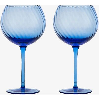 Byon - Opacity Blå Vin Glas Sæt - 2 stk Byon - Opacity Blå Vin Glas Sæt - 2 stk