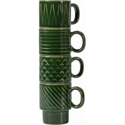 Sagaform Grønt Espresso Koppsett - 4 stk Sagaform Grønt Espresso Koppsett - 4 stk