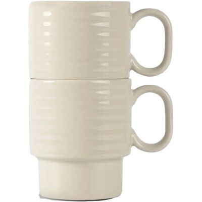 Sagaform Coffee & More Beige Sett med 2 Kopper Sagaform Coffee & More Beige Sett med 2 Kopper