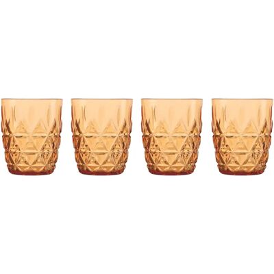 Sagaform Juni Vannglass - 4-pack - Oransje - Vann glass Sagaform Juni Vannglass - 4-pack - Oransje - Vann glass