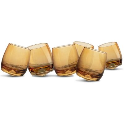 Sagaform - Runde Boden Tumblers, 6 Stück - Braun Sagaform - Runde Boden Tumblers, 6 Stück - Braun