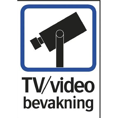 Verktygsboden Skylt TV/Video Bevakning - Skylt Verktygsboden Skylt TV/Video Bevakning - Skylt