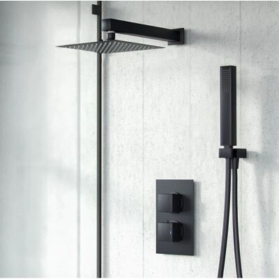 NES Home - Voilet - Matte Black - Thermostatic Mixer Valve NES Home - Voilet - Matte Black - Thermostatic Mixer Valve