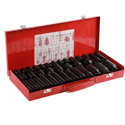 EOSNOW - 35-teiliges Sechskantsatz - 10-14 mm - 1/2 Zoll - SocketSet EOSNOW - 35-teiliges Sechskantsatz - 10-14 mm - 1/2 Zoll - SocketSet