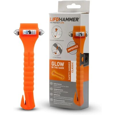 HP Emergency Car Hammer - Glass-breaking, Seatbelt Cutter, Compact HP Emergency Car Hammer - Glass-breaking, Seatbelt Cutter, Compact
