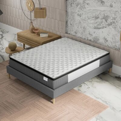 Matelas hybride SensoRêve Elekctra 200x200cm - Confort de sommeil - Publicité Matelas hybride SensoRêve Elekctra 200x200cm - Confort de sommeil - Publicité