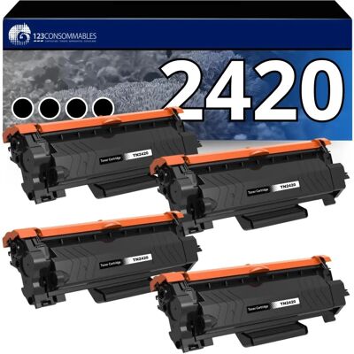 Lot de cartouches toner compatibles Brother TN-2420 - Haute capacité - Publicité Lot de cartouches toner compatibles Brother TN-2420 - Haute capacité - Publicité