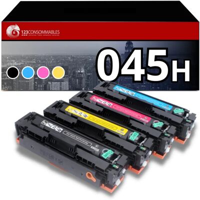 123CONSOMMABLES Pack de Toners Canon 045H/54H - Compatible - Publicité 123CONSOMMABLES Pack de Toners Canon 045H/54H - Compatible - Publicité