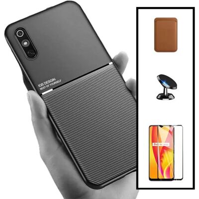 Lux - Magnetic Wallet 5D - Marron - Full Cover - Coque - Publicité Lux - Magnetic Wallet 5D - Marron - Full Cover - Coque - Publicité
