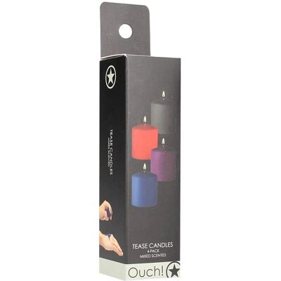 Ouch! Kit de 4 bougies parfumées à basse température - Sécurité BDSM Ouch! Kit de 4 bougies parfumées à basse température - Sécurité BDSM