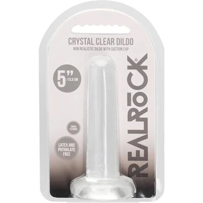 Dildo Non Réaliste Crystal Clear de RealRock - 13,5cm Dildo Non Réaliste Crystal Clear de RealRock - 13,5cm