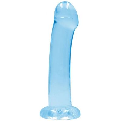 Realrock Crystal Clear Godemiché 17cm Bleu avec Ventouse - Sûr pour le Corps Realrock Crystal Clear Godemiché 17cm Bleu avec Ventouse - Sûr pour le Corps