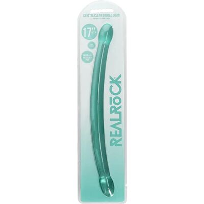 Dildo double RealRock 42cm Turquoise - Sûr pour le corps Dildo double RealRock 42cm Turquoise - Sûr pour le corps