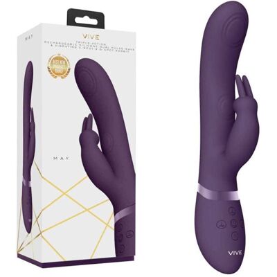 VIVE MAY Vibromasseur Lapin Rechargeable en Silicone - Violet VIVE MAY Vibromasseur Lapin Rechargeable en Silicone - Violet