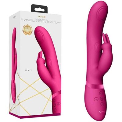 VIVE May - Vibration Pulsée & Point G & Lapin Clitoris - Rose VIVE May - Vibration Pulsée & Point G & Lapin Clitoris - Rose