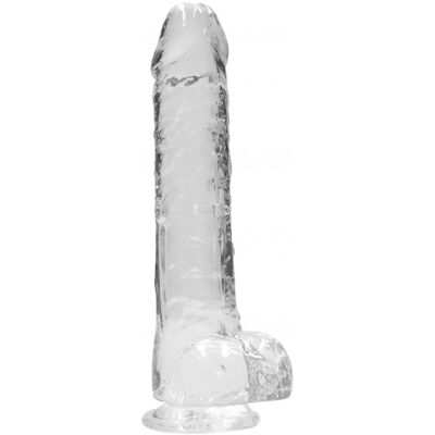 Godemiche Crystal Clear avec Testicules - 25,4cm Transparent Godemiche Crystal Clear avec Testicules - 25,4cm Transparent