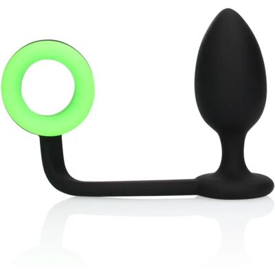 Ouch! Plug Anal en Silicone avec Anneau Phosphorescent Ouch! Plug Anal en Silicone avec Anneau Phosphorescent