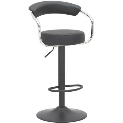 Netfurniture Lazio Tabouret de Bar Noir - Faux cuir, Hauteur réglable, Rotation 360° - Publicité Netfurniture Lazio Tabouret de Bar Noir - Faux cuir, Hauteur réglable, Rotation 360° - Publicité