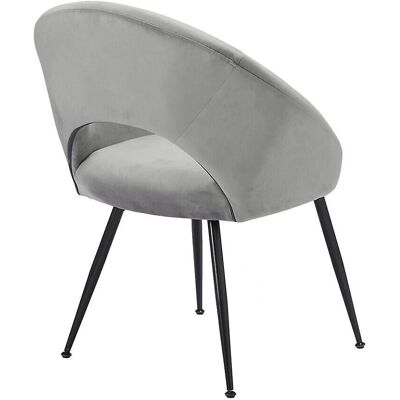 Netfurniture Kunnu Chaise de salle à manger Velours Gris - Chaise de salle à manger - Publicité Netfurniture Kunnu Chaise de salle à manger Velours Gris - Chaise de salle à manger - Publicité