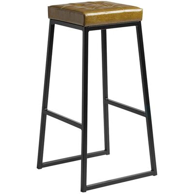 Netfurniture Fergner Tabouret en métal noir - Revêtement vintage doré - Publicité Netfurniture Fergner Tabouret en métal noir - Revêtement vintage doré - Publicité