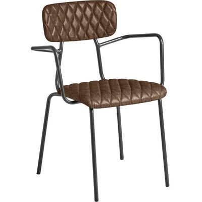 Netfurniture Fauteuil Tara - Couture diamantée - Vintage Marron - Fauteuil - Publicité Netfurniture Fauteuil Tara - Couture diamantée - Vintage Marron - Fauteuil - Publicité