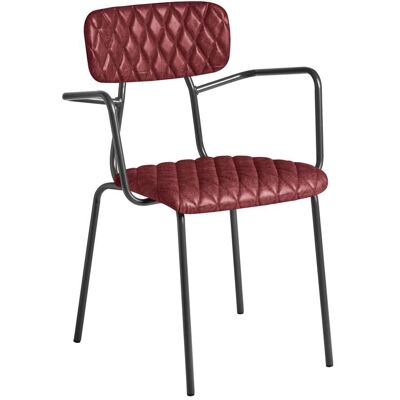 Netfurniture Fauteuil Tara - Couture diamantée - Rouge vintage - Fauteuil - Publicité Netfurniture Fauteuil Tara - Couture diamantée - Rouge vintage - Fauteuil - Publicité