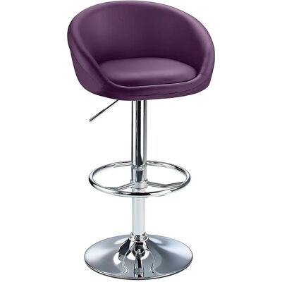 Netfurniture Lombardia Bar Ajustable Chrome Violet - Tabouret de bar - Publicité Netfurniture Lombardia Bar Ajustable Chrome Violet - Tabouret de bar - Publicité