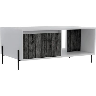 Table basse Netfurniture Dale - 2 Portes - Blanc - Publicité Table basse Netfurniture Dale - 2 Portes - Blanc - Publicité