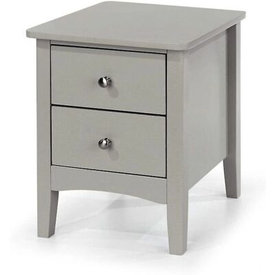 Netfurniture Delbe 2 Petite Table de nuit à tiroirs - Gris - Publicité Netfurniture Delbe 2 Petite Table de nuit à tiroirs - Gris - Publicité