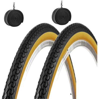 ECOVELO - 2 Chambres 2 Pneus - 26x1 3/8 - Nero - Ensemble vélo - Publicité ECOVELO - 2 Chambres 2 Pneus - 26x1 3/8 - Nero - Ensemble vélo - Publicité