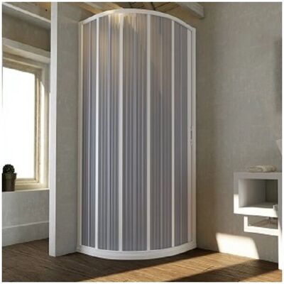 TACOSHOP Modello 90X90 Box doccia semicircolare in PVC - Bianco TACOSHOP Modello 90X90 Box doccia semicircolare in PVC - Bianco
