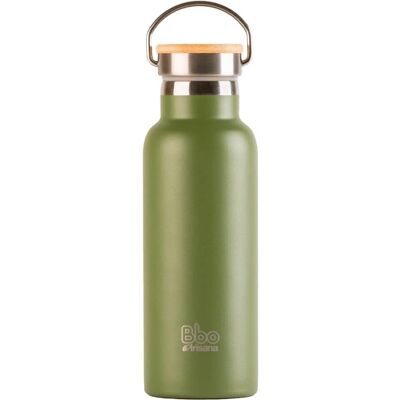 Botella de Agua de Acero Inoxidable Verde Irisana - 500ml, Ecológica Botella de Agua de Acero Inoxidable Verde Irisana - 500ml, Ecológica