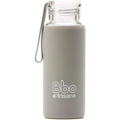 Irisana Botella de Borosilicato Gris - 330ml - Botella Irisana Botella de Borosilicato Gris - 330ml - Botella