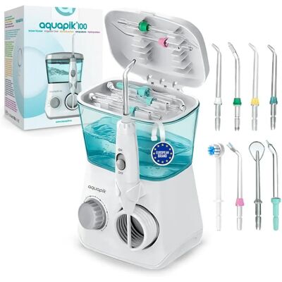 Boston Tech Aquapik 100 - Irrigador Dental y Nasal Profesional - 8 Boquillas Boston Tech Aquapik 100 - Irrigador Dental y Nasal Profesional - 8 Boquillas