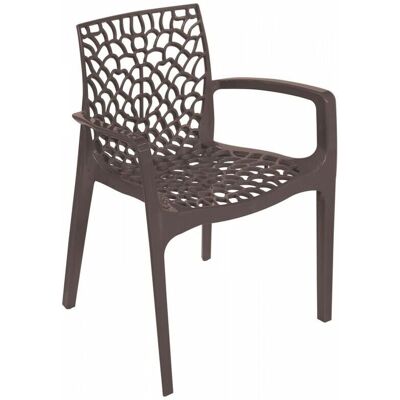 GBSHOP - Grand Soleil gruvyer arm - polipropilene - moka - Sedia GBSHOP - Grand Soleil gruvyer arm - polipropilene - moka - Sedia