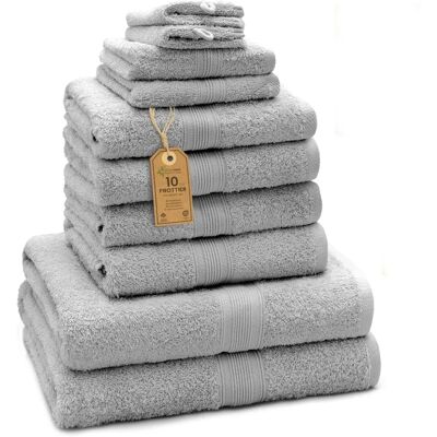 Green Mark Katoenen Handdoekenset - Zacht, Absorberend, 10 stuks Green Mark Katoenen Handdoekenset - Zacht, Absorberend, 10 stuks