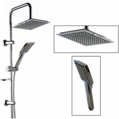 TOPOLENASHOP - 9005V2 - Cromato - Binario Regolabile - Set Doccia TOPOLENASHOP - 9005V2 - Cromato - Binario Regolabile - Set Doccia