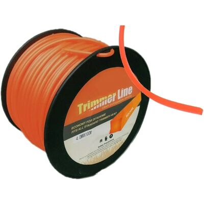 TOPOLENASHOP - Filo per decespugliatore quadrato 4mm - 4mm - 100m - Trimmer line TOPOLENASHOP - Filo per decespugliatore quadrato 4mm - 4mm - 100m - Trimmer line
