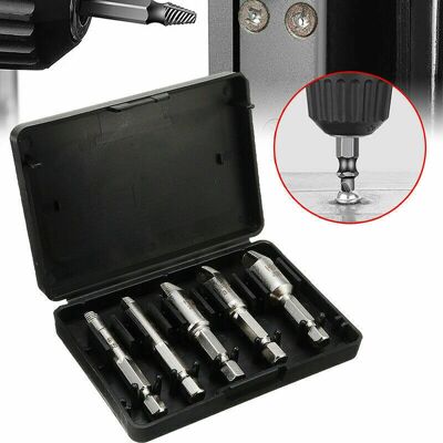 TOPOLENASHOP - SET-5 - 5pc - 1/4in hex - Screw extractors TOPOLENASHOP - SET-5 - 5pc - 1/4in hex - Screw extractors