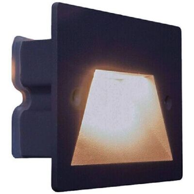 Trade Shop LED Wandlampe - 3W, IP65, Schwarz-Weiß Kalt Trade Shop LED Wandlampe - 3W, IP65, Schwarz-Weiß Kalt
