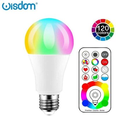 Trade Shop LED 10W RGB E27 Lámpara - Con Control Remoto Dimming Trade Shop LED 10W RGB E27 Lámpara - Con Control Remoto Dimming