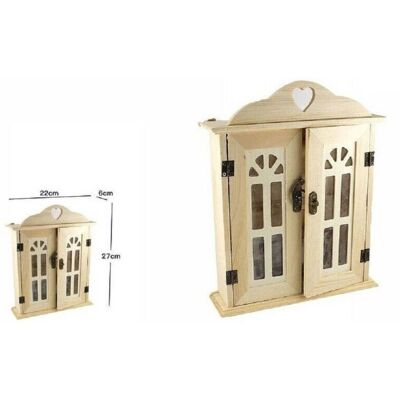 Scatola portachiavi in legno Trade Shop con 6 ganci - Organizer per decoupage Scatola portachiavi in legno Trade Shop con 6 ganci - Organizer per decoupage