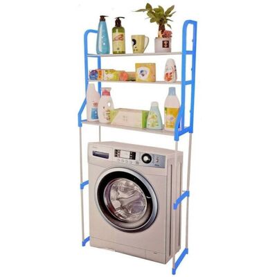 Trade Shop Traesio - Badezimmer Organizer mit 3 Regalen - Passt über Waschmaschine und WC Trade Shop Traesio - Badezimmer Organizer mit 3 Regalen - Passt über Waschmaschine und WC