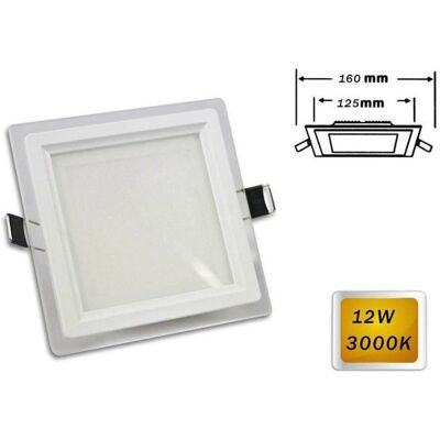 Trade Shop Panel LED Empotrado - Cuadrado 12W - Blanco Trade Shop Panel LED Empotrado - Cuadrado 12W - Blanco