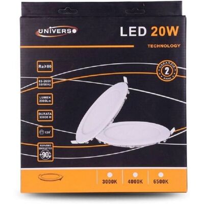 Trade Shop P225at Luce a Pannello LED - Lampada Tonda 20W - Illuminazione Interna Trade Shop P225at Luce a Pannello LED - Lampada Tonda 20W - Illuminazione Interna