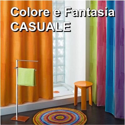Trade Shop - Weiße Polyester Duschvorhang - 180x200cm Trade Shop - Weiße Polyester Duschvorhang - 180x200cm