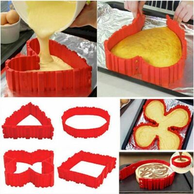 TrAdE Shop Traesio Trade Shop - Set di 4 Stampi in Silicone per Torte TrAdE Shop Traesio Trade Shop - Set di 4 Stampi in Silicone per Torte